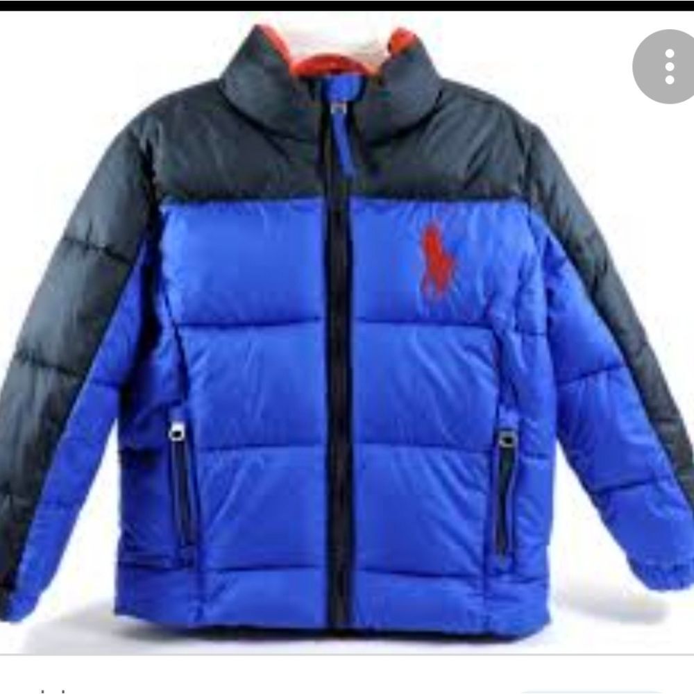 POLO RALPH LAUREN COLORBLOCK WATER REPELLENT DOWN WINTER PUFFER JACKET size 4 4T